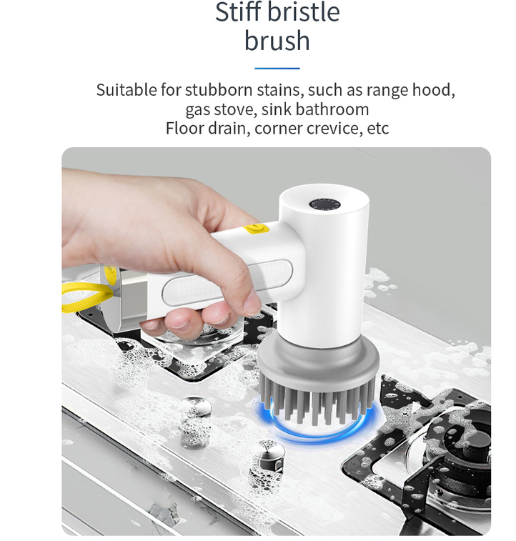 The Scrubber That Does the Work — Cordless Electric Cleaning Brush